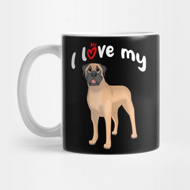 I Love My Bullmastiff Dog by millersye